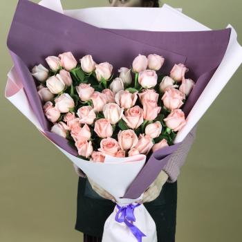 Букет розовых роз «Девичья любовь»